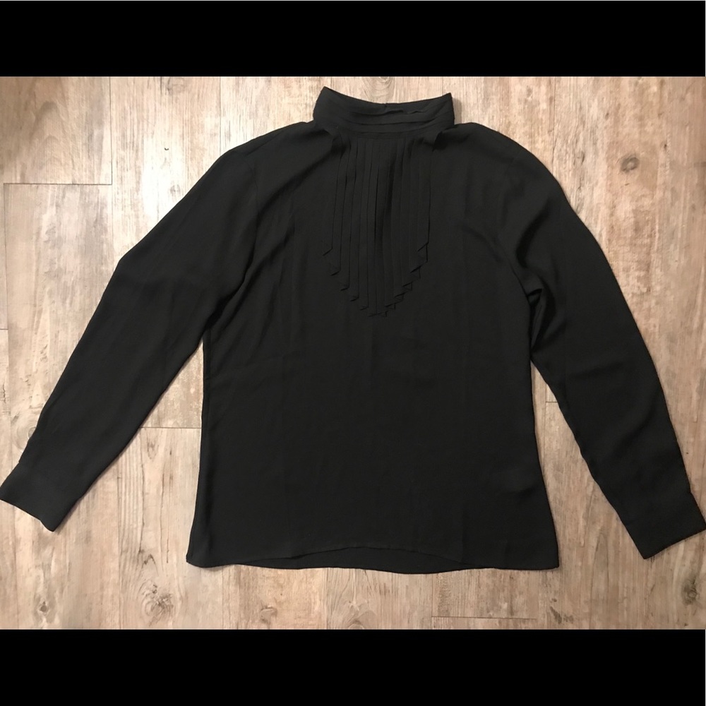 Banana Republic Black Mock Neck Blouse